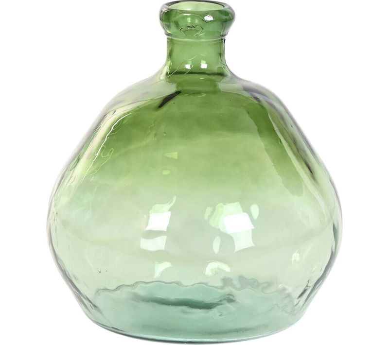 Vase Organique En Cristal Recyclé Vert Foncé Style Urban