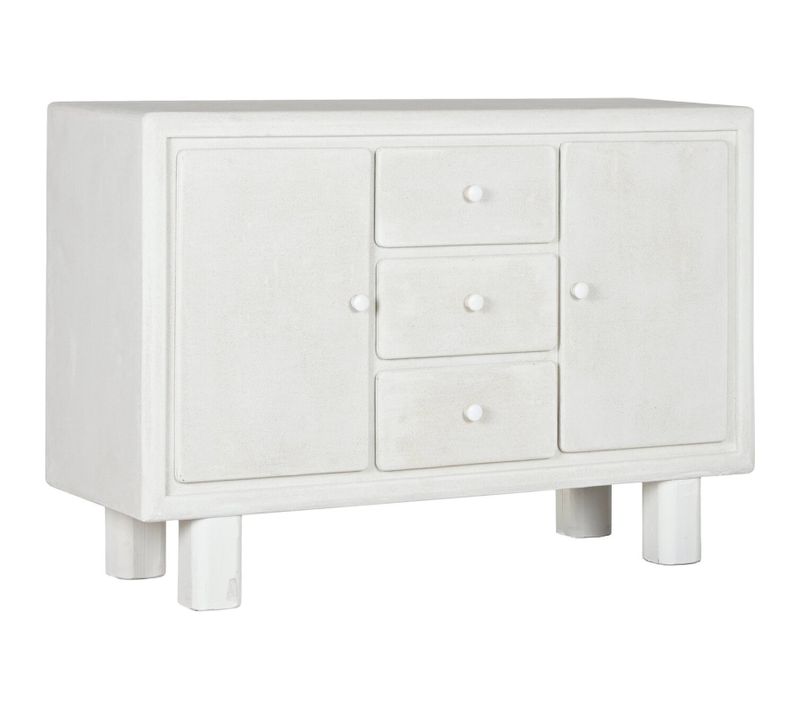 Buffet Blanc Design Rugueux En Mdf Et épicéa Style Moderne