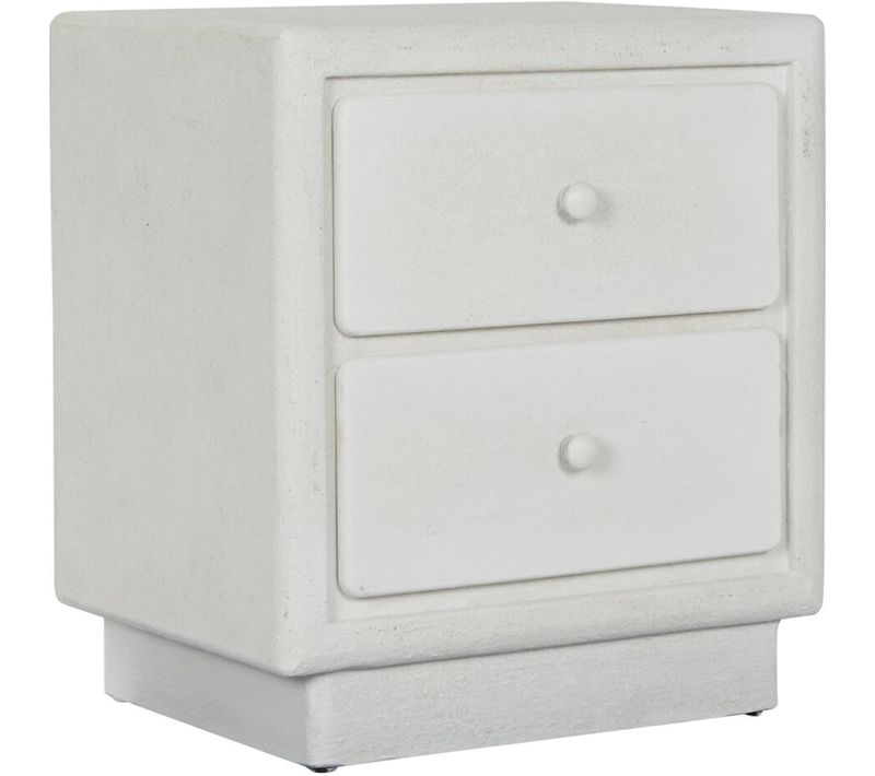 Table De Chevet Blanche Aspect Froissé Style Moderne élégant