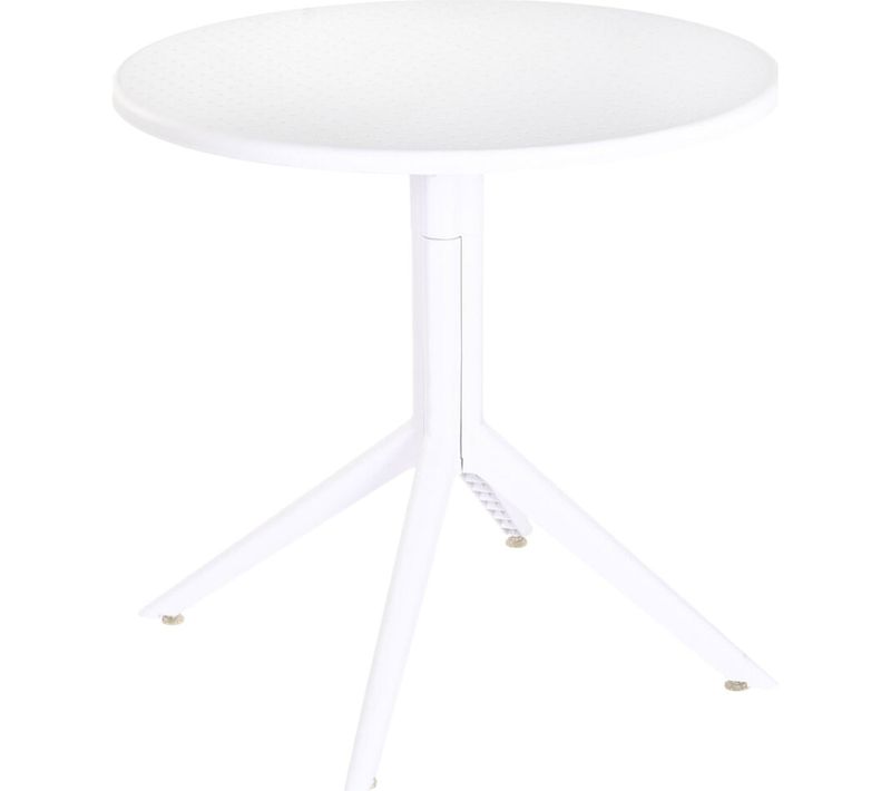 Table De Repas Blanche Design En Métal Recyclé Pour Terrasse Et Jardin