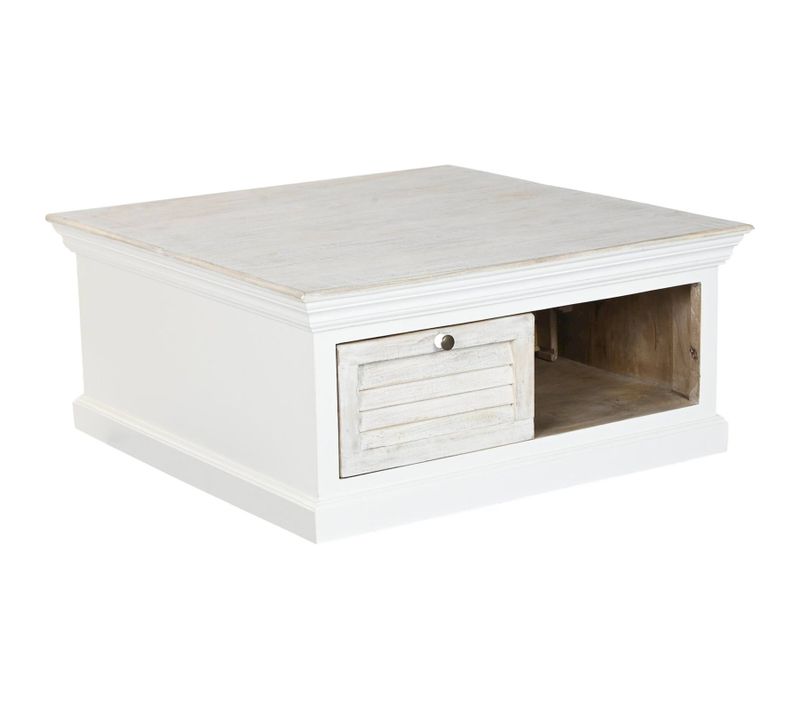 Table Basse Romantique En Bois De Manguier Esprit Méditerranéen