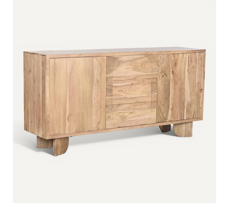 Buffet Moderne En Acacia élégant Pour Salon Contemporain