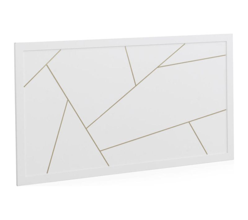 Tête De Lit Blanc Laqué Décor Doré Style Moderne épuré