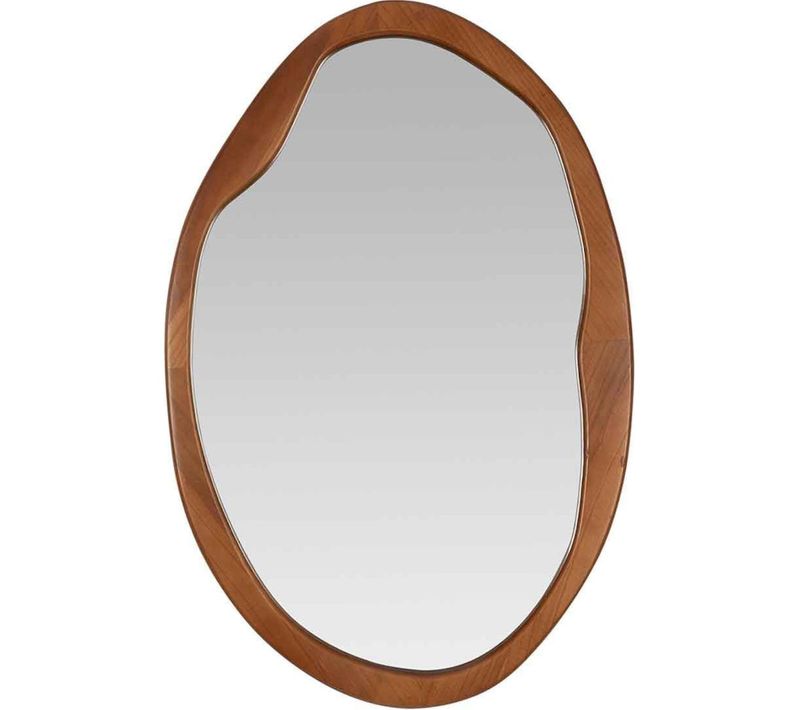 Miroir Mural Bois Vintage Forme Irrégulière Esprit Naturel