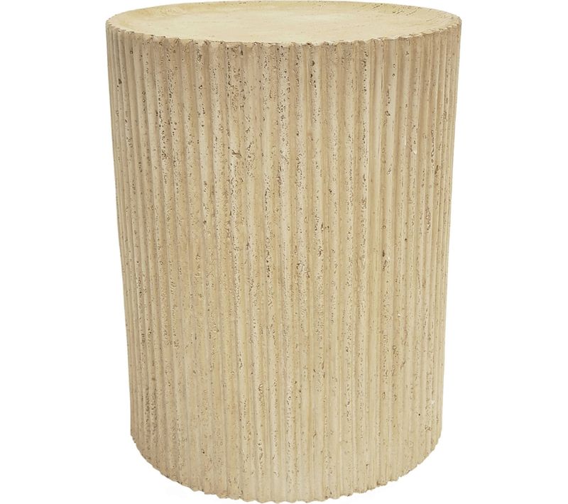 Table Dappoint Effet Travertin Design Naturel Pour Salon