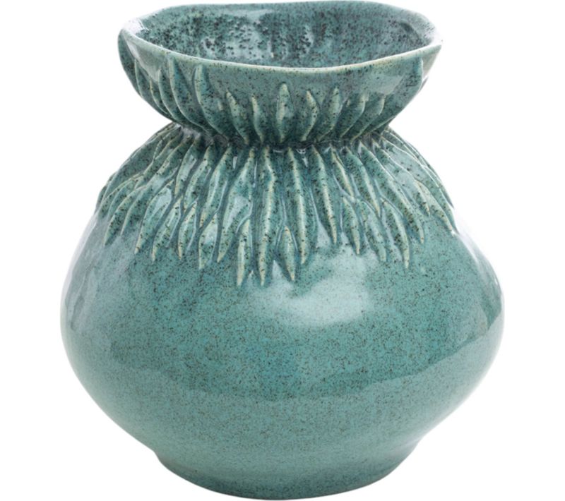 Vase En Porcelaine Bleu Décoration Élégante Pour Salon