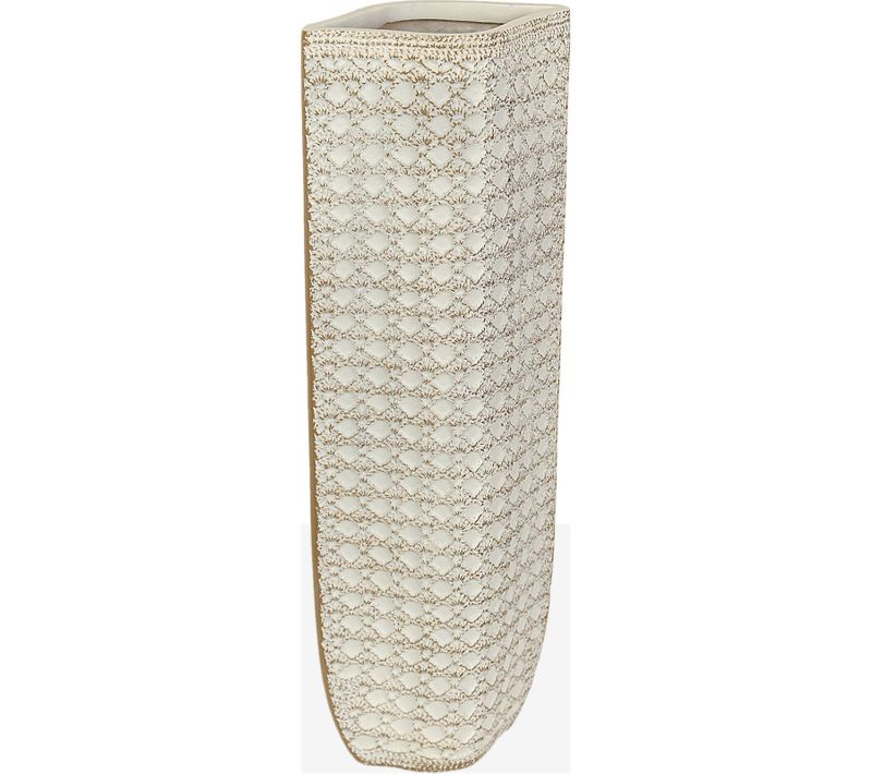 Vase Décoratif Crème En Résine Design Élégant Promotion