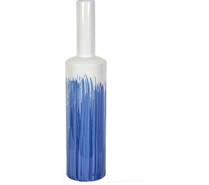 Vase Décoratif En Céramique Blanc Et Bleu élégant