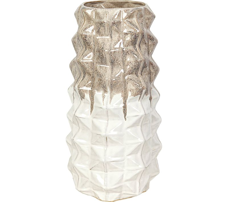 Vase Décoratif En Céramique Beige Et Blanc Style Moderne