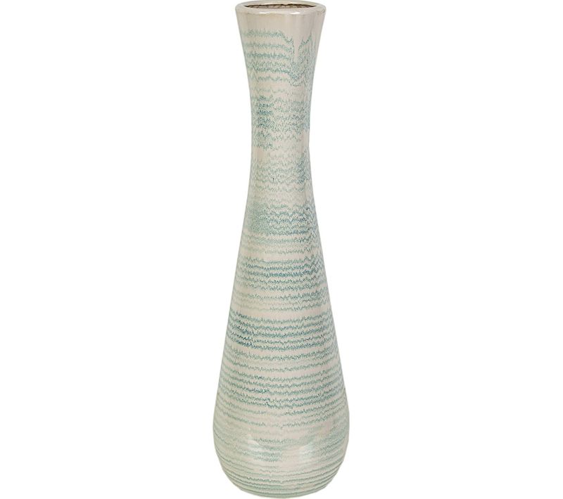 Vase Décoratif Céramique Blanc Bleu Design élégant à Prix Réduit