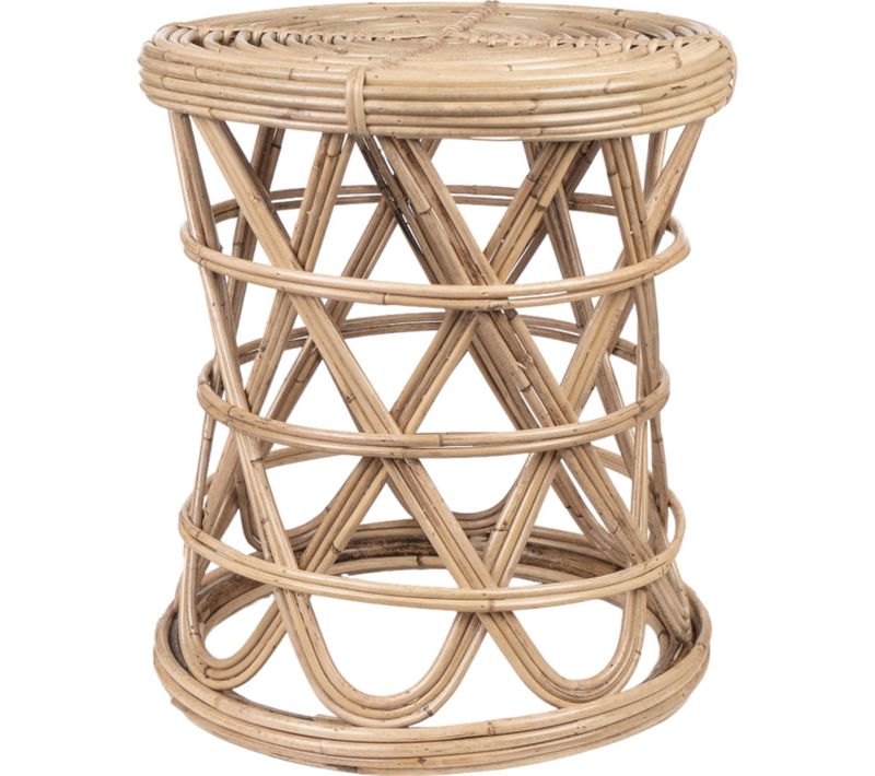 Table Dappoint Ronde En Rotin Naturel Ambiance Bohème