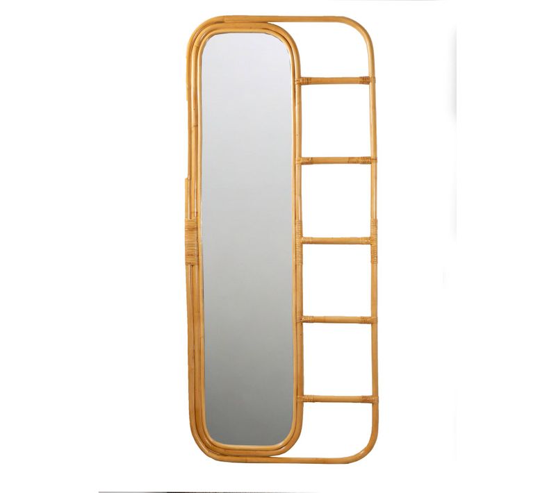 Miroir De Dressing En Rotin Naturel Style Bohème Chic