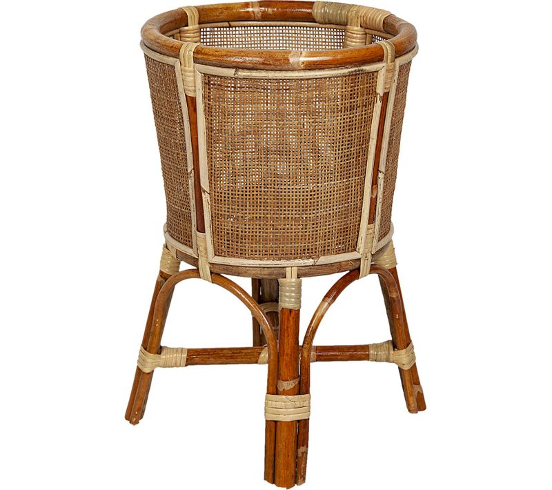 Cache-pot En Rotin Naturel Sur Pieds Pour Une Touche Bohème