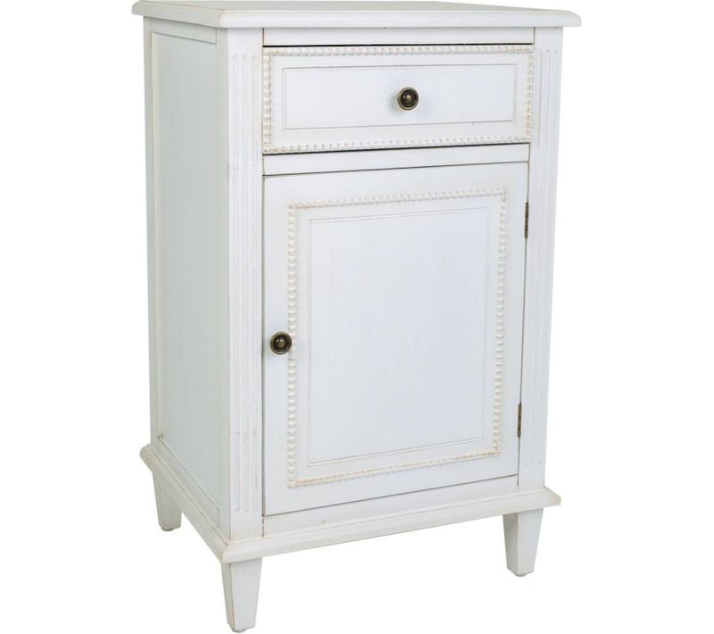 Table De Chevet Blanche En Bois Style Classique élégant