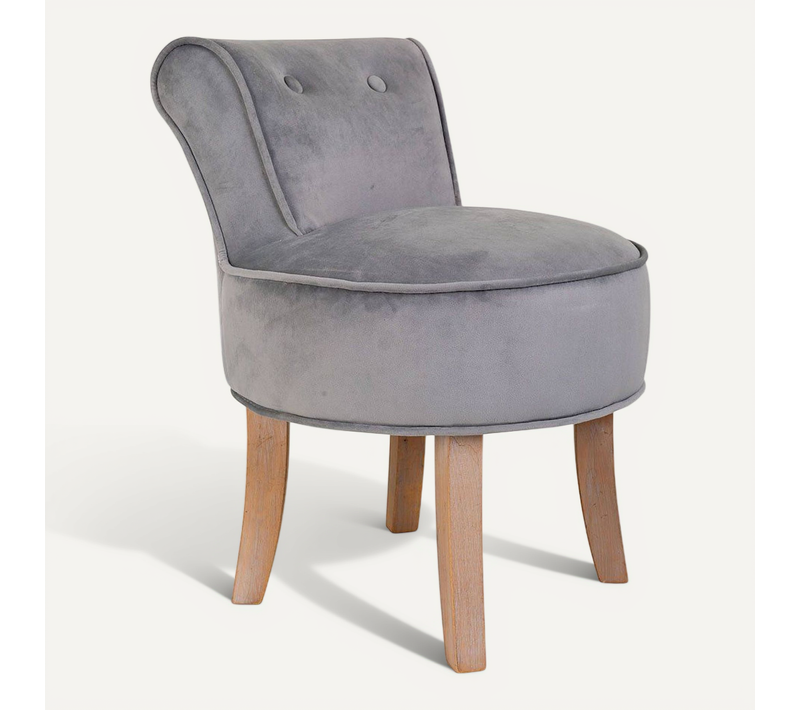 Banquette Basse En Velours Gris Avec Assise Confortable