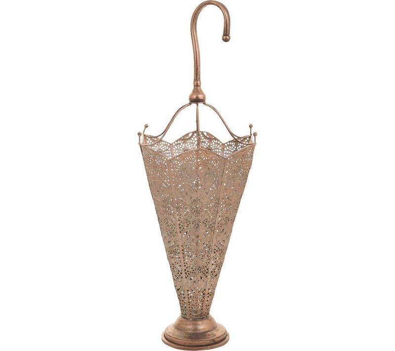 Porte Parapluie En Métal Cuivré Style Vintage Pour Entrée Chic