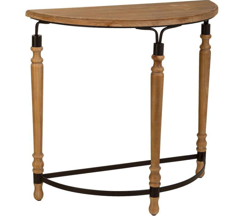 Console Bois Et Métal Marron Style Industriel Élégant