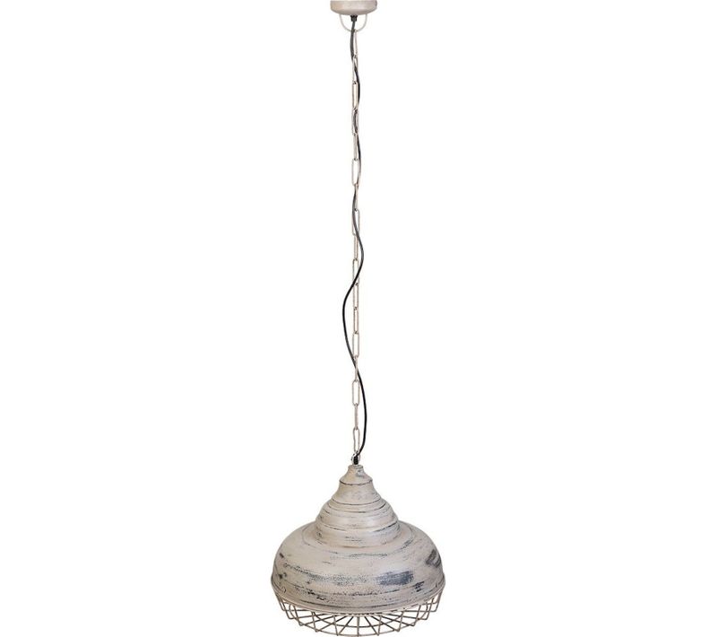 Suspension Métal Gris Crème Style Industriel éclairage Plafond