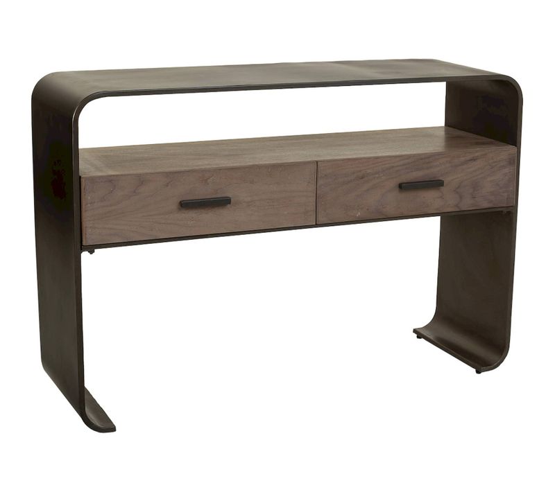 Console Bois Et Métal Noir Style Industriel élégant