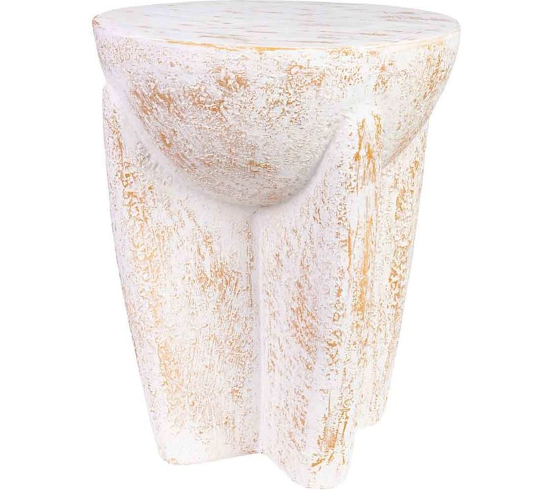Table Dappoint Contemporaine Forme Irrégulière Blanc Antique