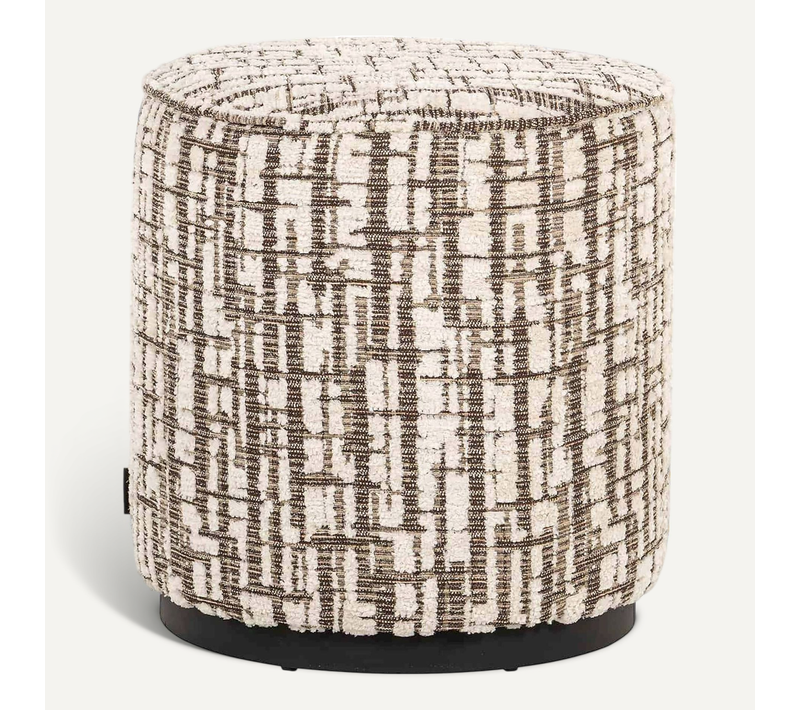 Pouffe Design Crème Dalia Assise Confortable Et Tendance Salon