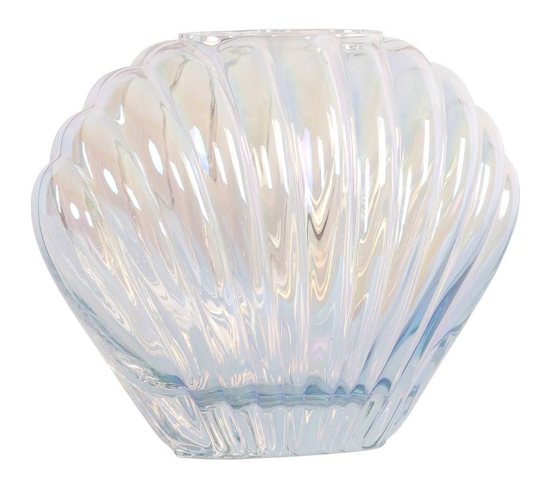 Vase Décoratif En Verre Iridescent Inspiration Coquillage