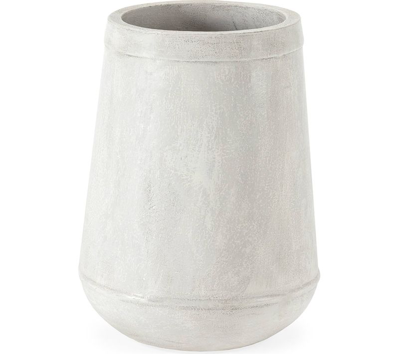 Cache Pot Blanc Terrazzo En Fibres Ciment Style Contemporain