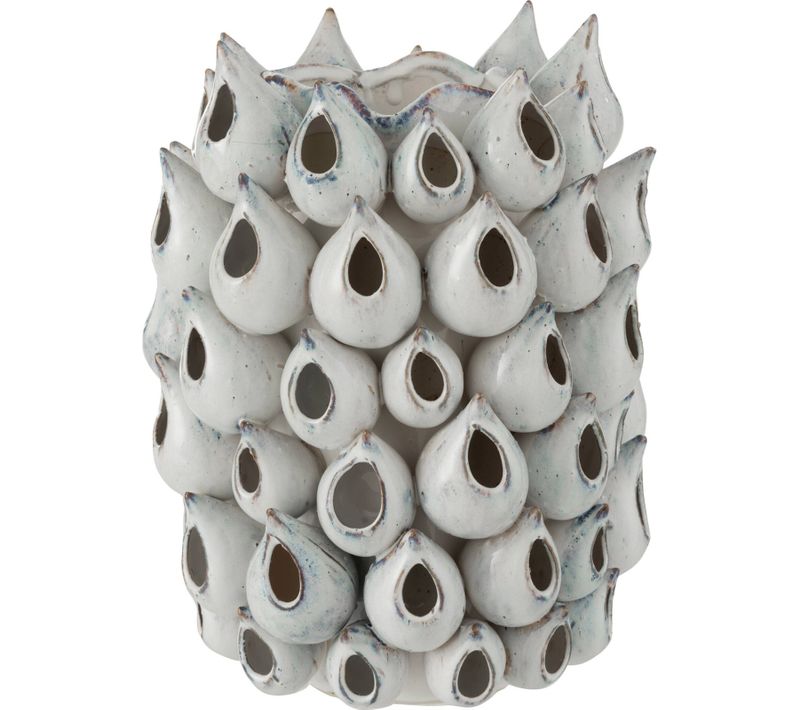 Vase Anémone Bleu En Céramique Inspiration Marine Élégante