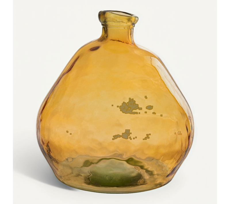 Vase En Verre Ocre Jaune élégant Pour Une Touche Chaleureuse