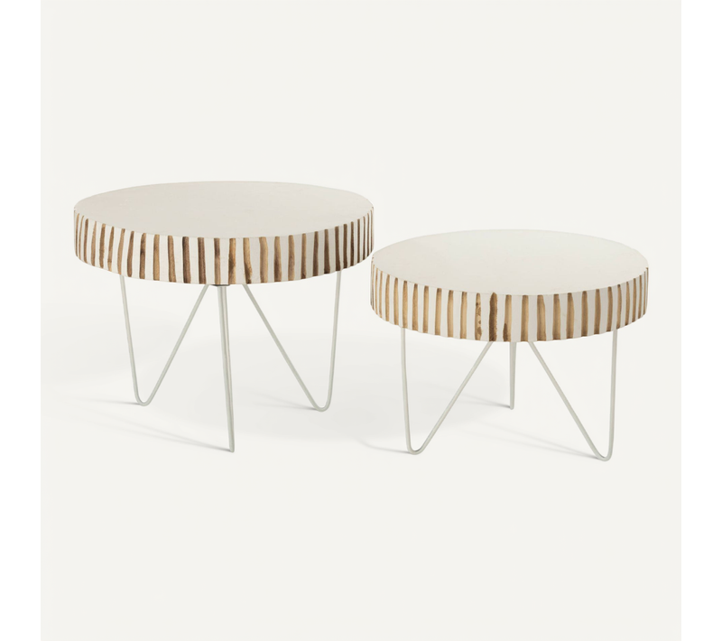 Table Basse Ying Bois Blanc Design Scandinave Et Métal élégant