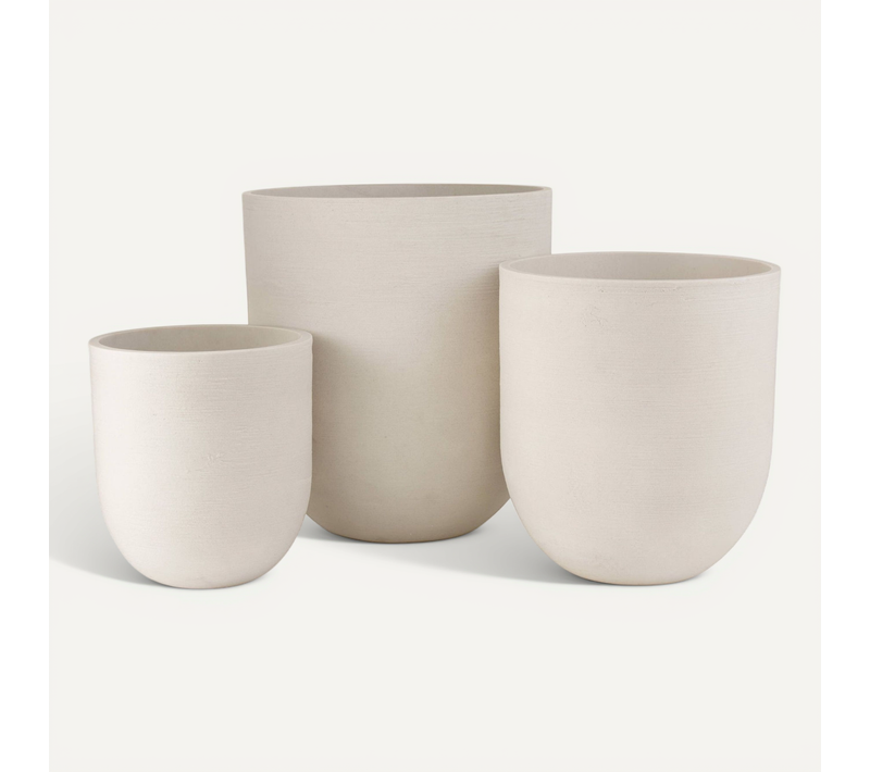 Vase Rond En Céramique Blanc Finition Mate élégant Et Design