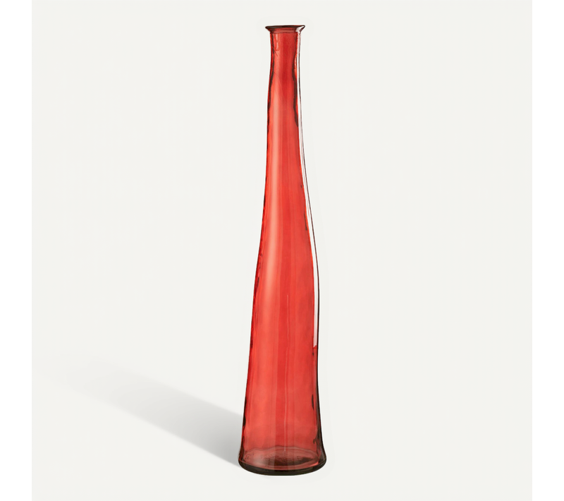 Vase En Verre Rouge Raffiné Pour Une Touche Décorative élégante