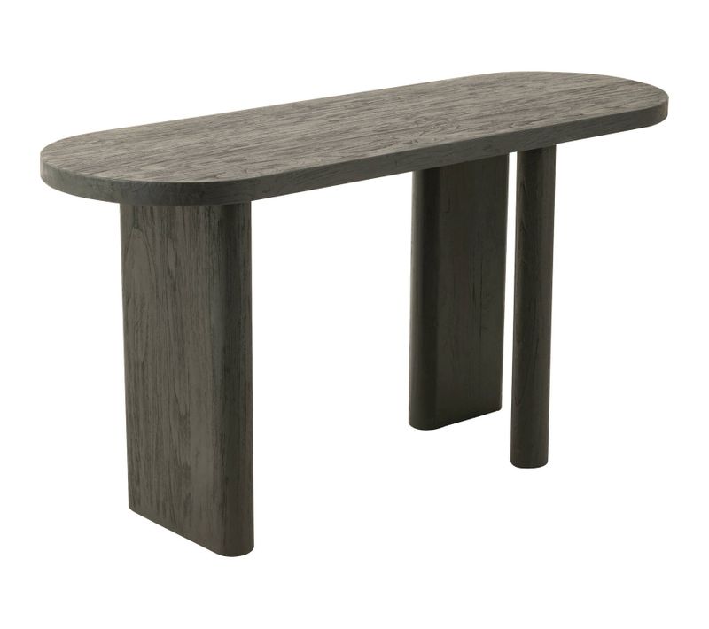 Table Console Bois Noir Élégance Moderne Pour Salon Ou Entrée