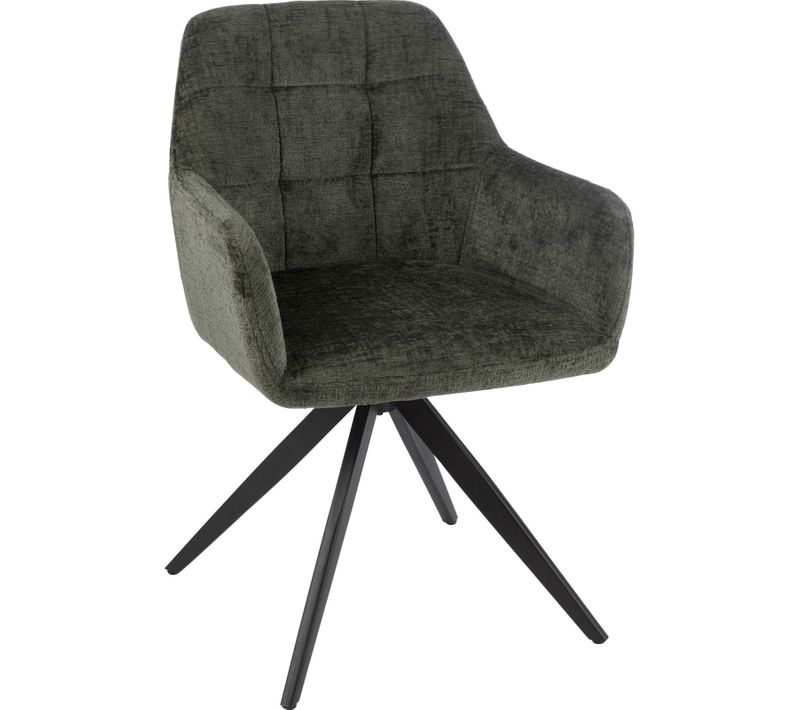 Chaise Lounge Verte En Acier Et Tissu Pour Salon élégant