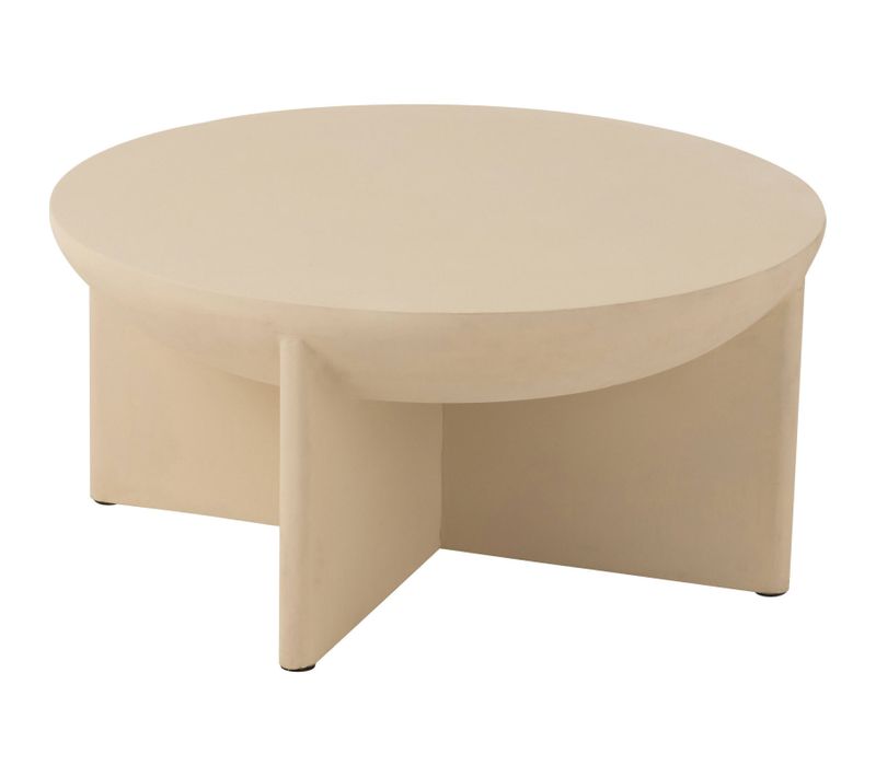 Table Basse Ronde En Bois Beige Élégante Pour Salon Moderne