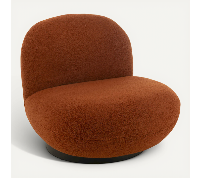 Chaise Lounge Orange En Bois Et Mousse Design Confort Contemporain