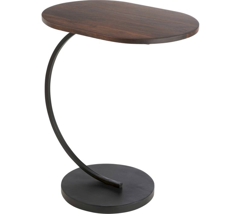 Bout De Canapé Fer Et Bois De Manguier Brun Noir Design Élégant