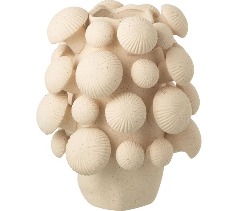 Vase Design En Poterie Beige Inspiration Champignon Élégant