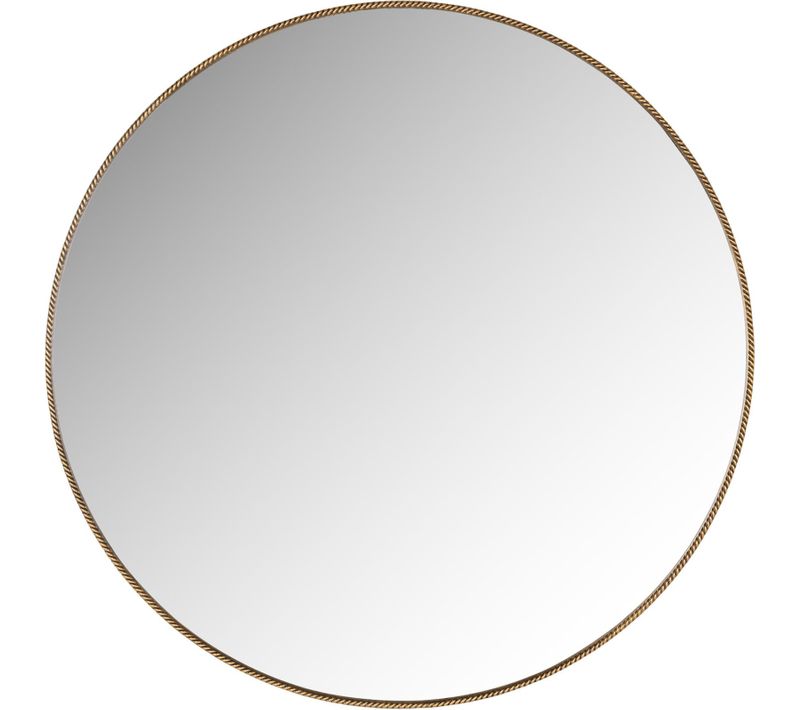 Miroir Rond Doré Élégant Pour Salon Ou Cheminée