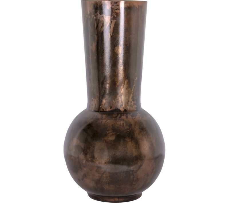 Vase Design Cuivre Brillant Forme Évasée Élégance Intemporelle