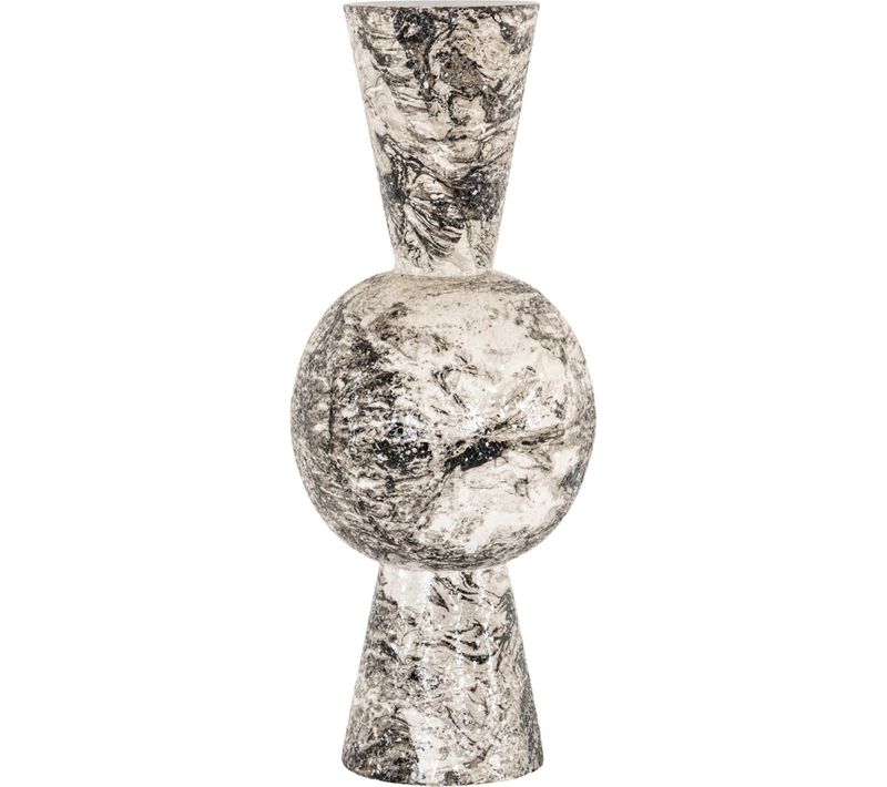 Vase Décoratif Design Noir Et Blanc à Motif Artistique Sculptural