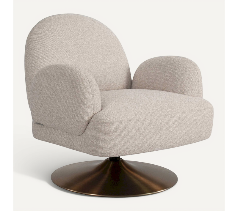 Fauteuil Lounge Pivotant Biscotti Design Courbé Et Confort Optimal