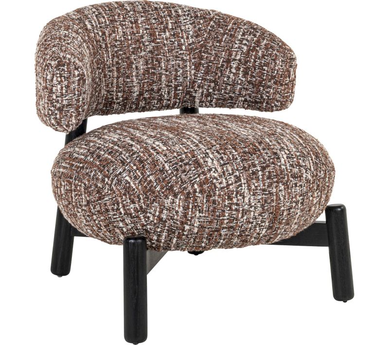 Fauteuil Lounge Ornella Tissu Noisette Design Et Confort Élégant