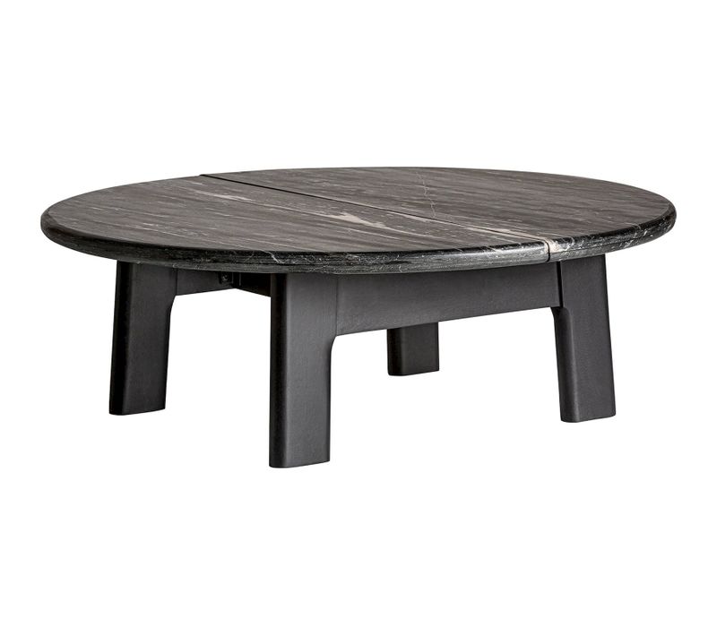 Table Basse En Marbre Noir Style Contemporain élégance Minimaliste