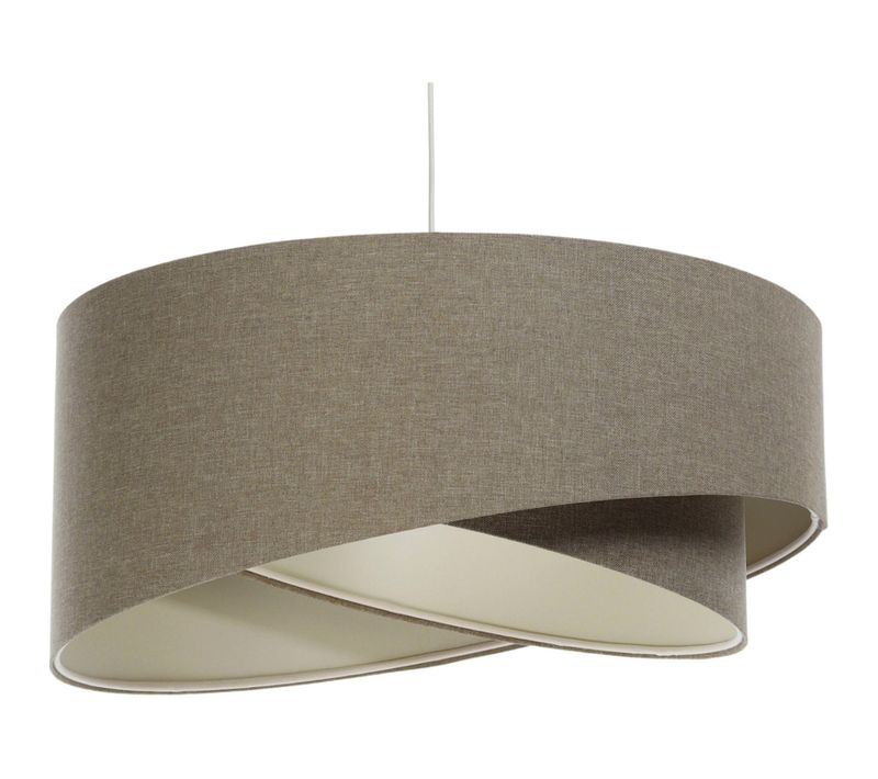 Suspension Boho Tissu Crème Style Vintage Pour Salon Ou Chambre D. 60 Cm - H25 Cm Beige