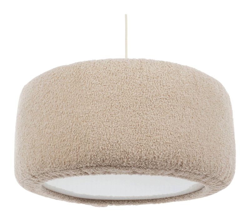 Suspension Nuage En Tissu Peluche Lavable Pour Chambre Enfant D. 30 Cm - H20 Cm Beige