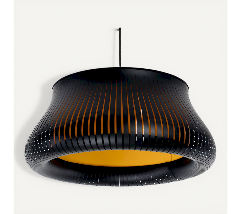 Suspension Design Moderne Forme Originale Ajustable Lumière Douce D. 45 Cm Blanc