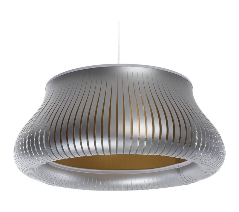 Suspension Design Blanche Ajustable En Polypropylène Pour Salon Moderne D. 45 Cm Blanc