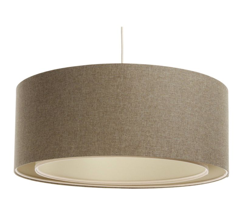 Suspension Tissu Boho élégant Lumière Douce Pour Salon Ou Chambre D. 40 Cm - H20 Cm Beige