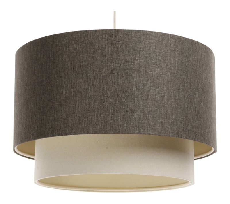 Suspension Boho élégant En Tissu Crème Pour Salon Ou Chambre D. 60 Cm - H35 Cm Beige